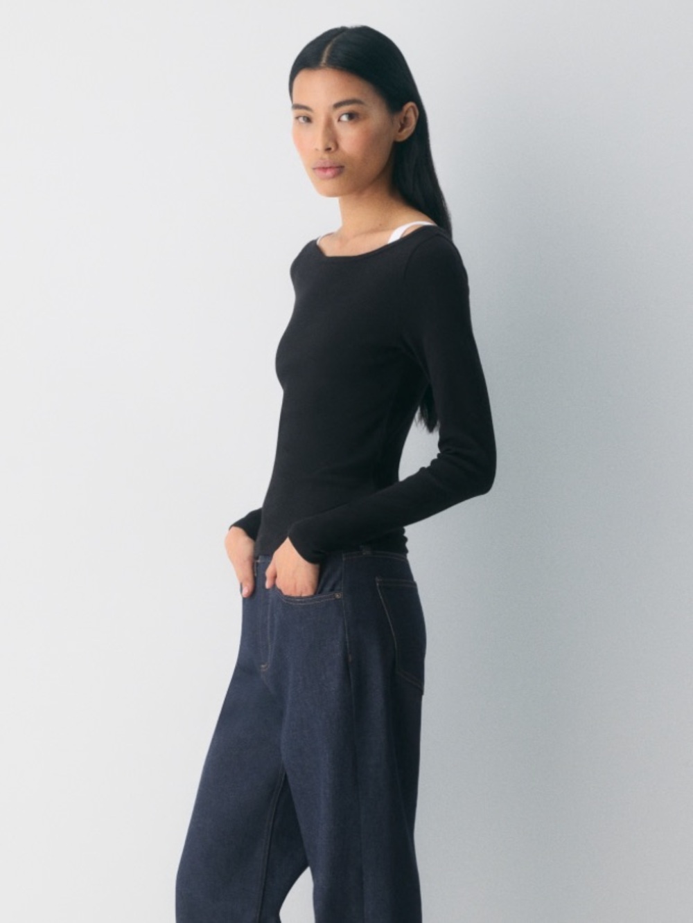 Aritzia Butter boatneck long sleeve